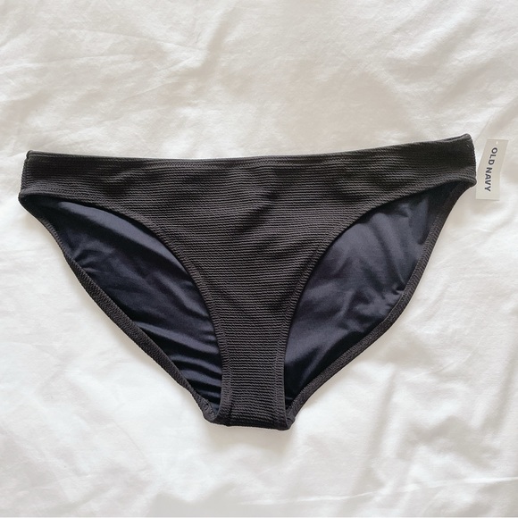 Old Navy Low-rise classic pucker bikini swim bottoms XXL black bathing suit - Picture 4 of 15